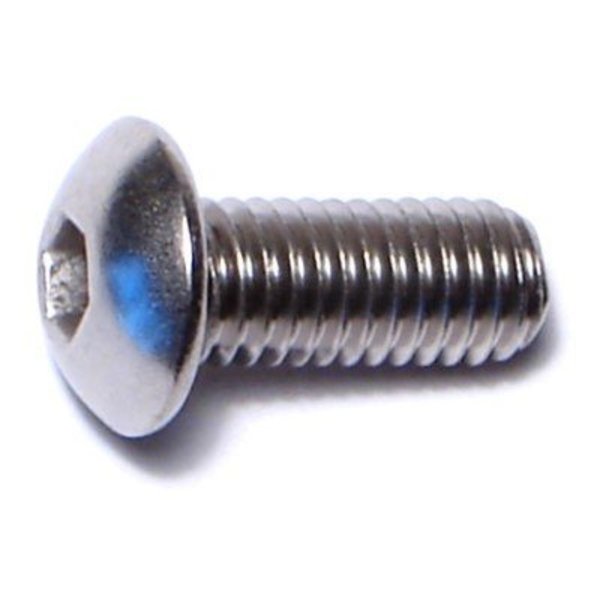 Midwest Fastener M5-0.80 Socket Head Cap Screw, Plain Stainless Steel, 12 mm Length, 10 PK 75562